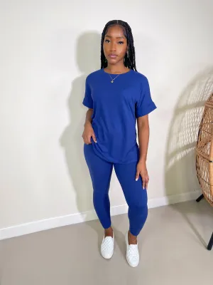 Alexa Leggings Set-Light Navy