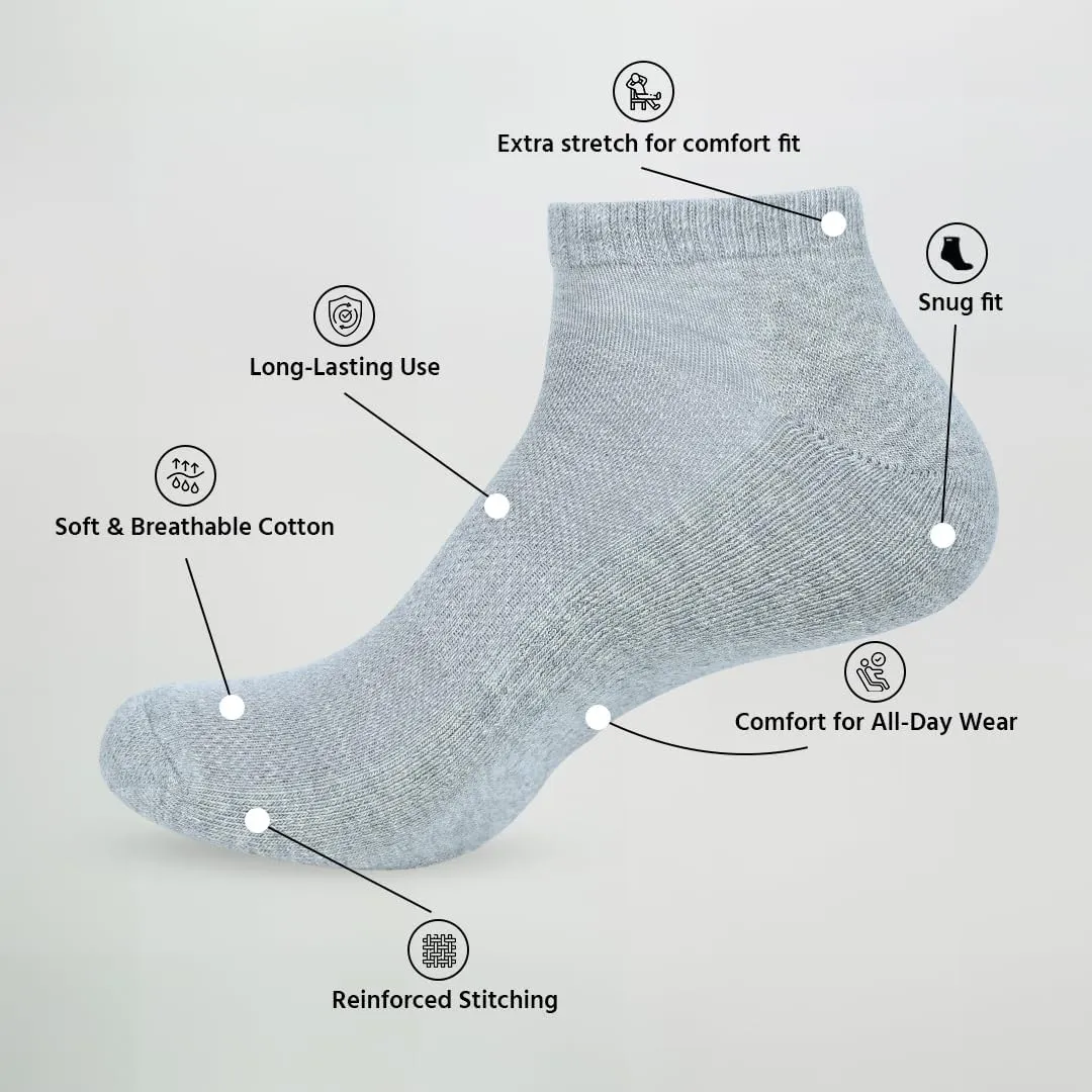 Ankle Socks Men |8 Pack| Sneaker Non Slip Breathable Comfortable Snug Low Cut | Athletic Running Activewear Sock