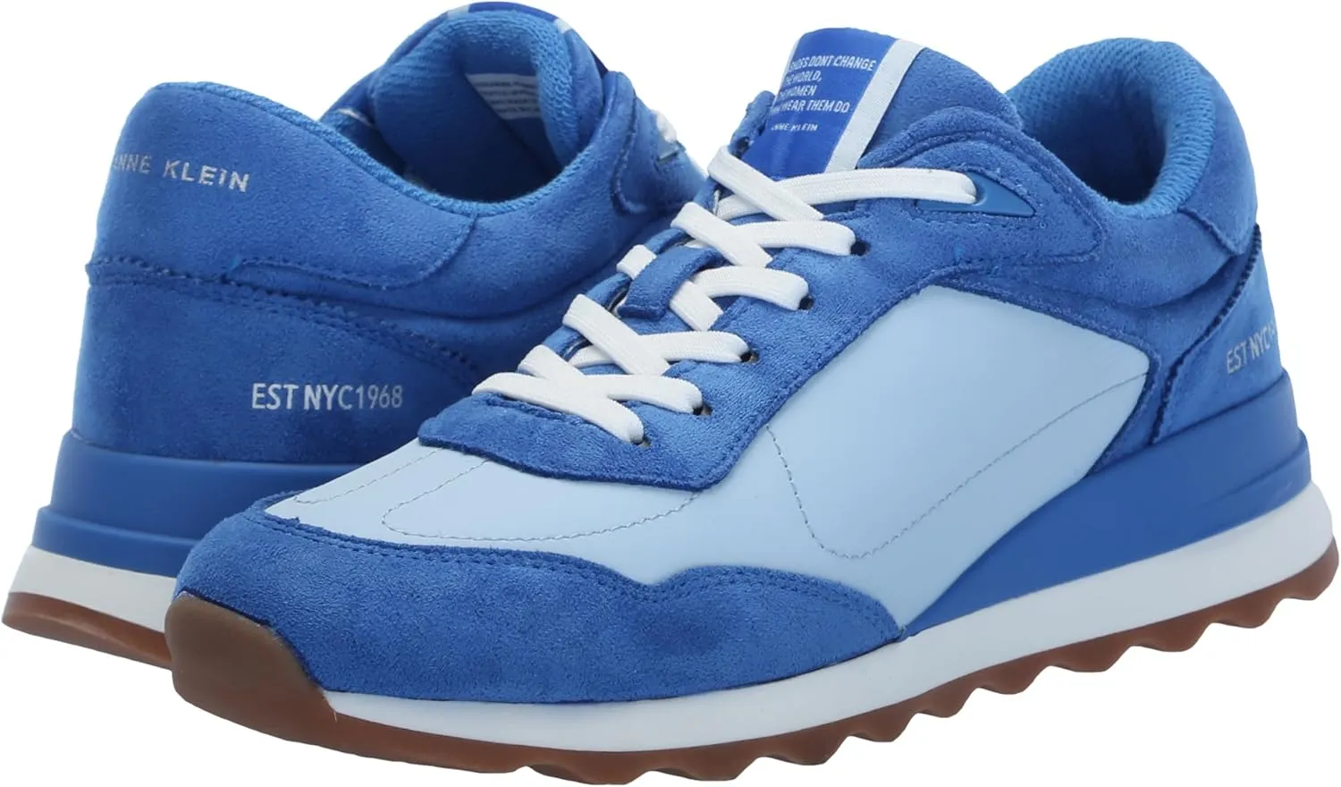 Anne Klein Womens Runner Faux Suede Lifestyle Casual and Fashion Sneakers