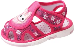 Baby Boy Girl Cartoon Bunny First Walking Sandals Closed Toe Lightweight Non Slip Summer Sneakers Outdoor Footwear