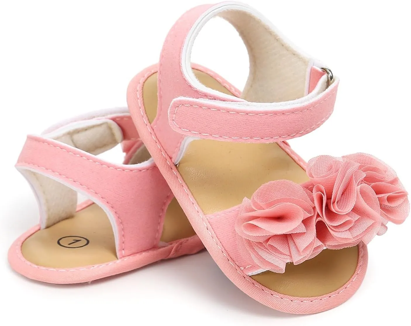 Baby Girls Bohemia Ruffle Sandals with Headband Soft Sole Open Toe Mary Jane Flats Toddler Girls Dress Sandals