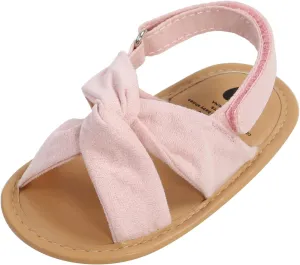 Baby Girls Summer Sandals Open Toe Lightweight Soft Sole Infant Wedding Dress Flat Shoes for First Walking Toddler