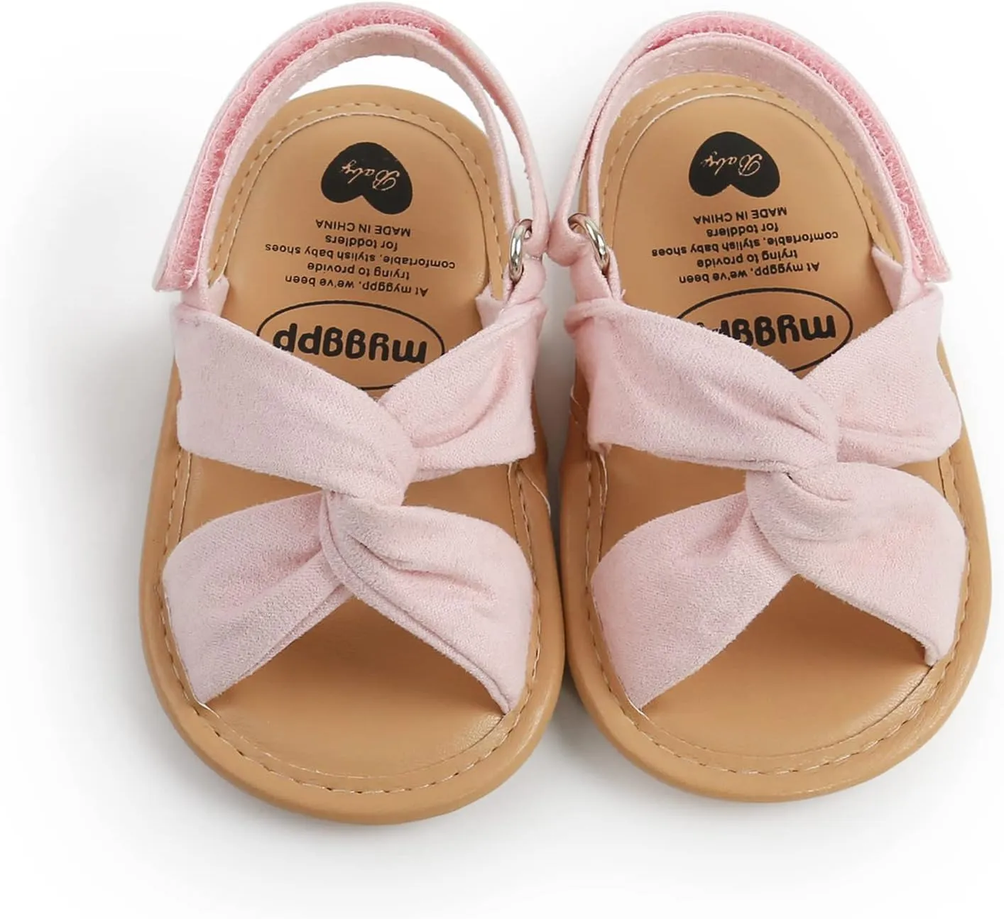 Baby Girls Summer Sandals Open Toe Lightweight Soft Sole Infant Wedding Dress Flat Shoes for First Walking Toddler