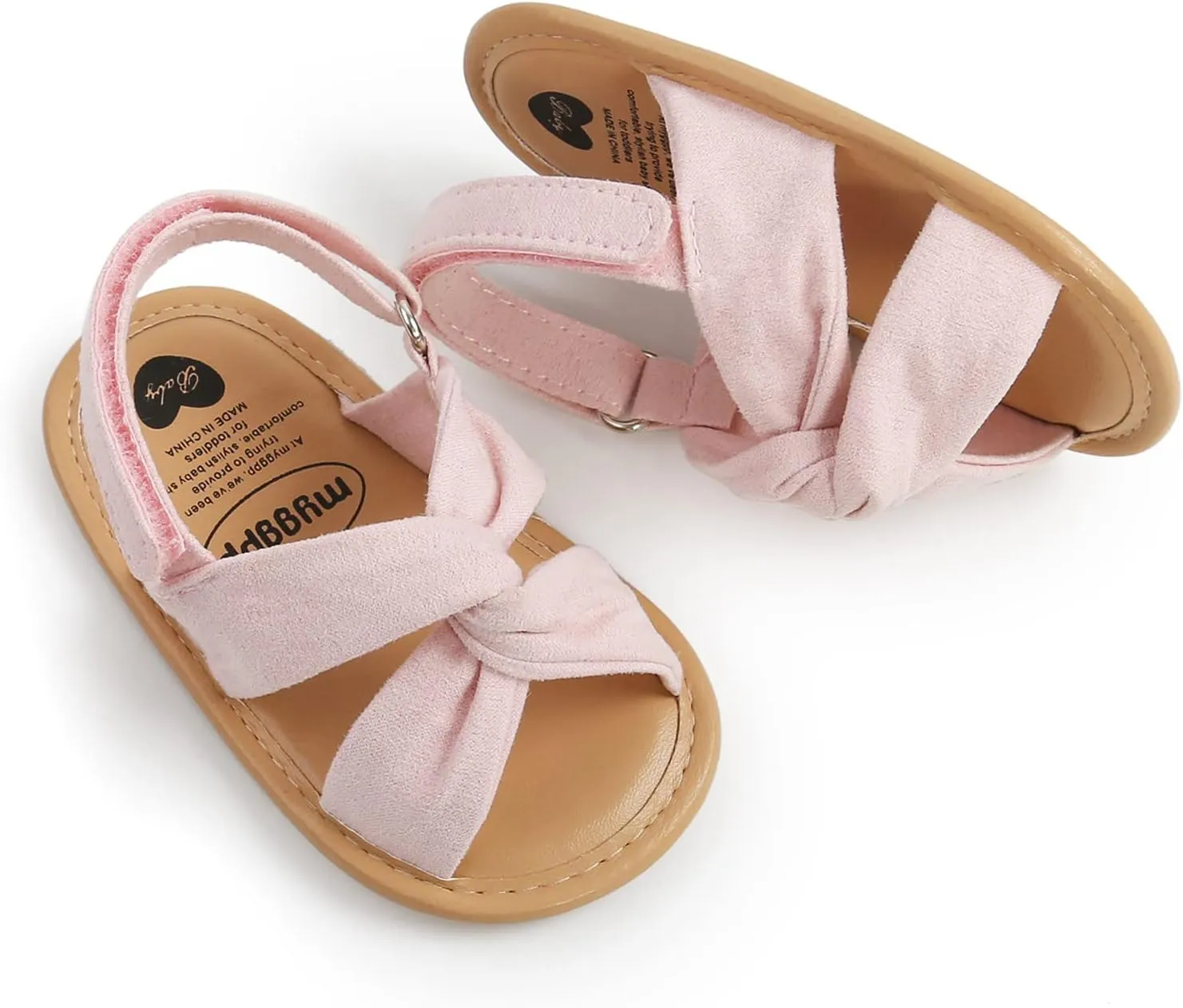 Baby Girls Summer Sandals Open Toe Lightweight Soft Sole Infant Wedding Dress Flat Shoes for First Walking Toddler