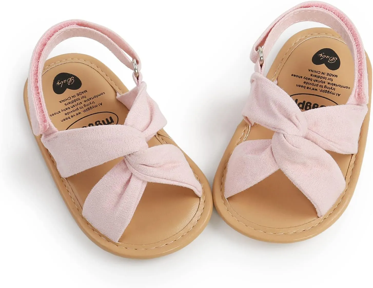 Baby Girls Summer Sandals Open Toe Lightweight Soft Sole Infant Wedding Dress Flat Shoes for First Walking Toddler