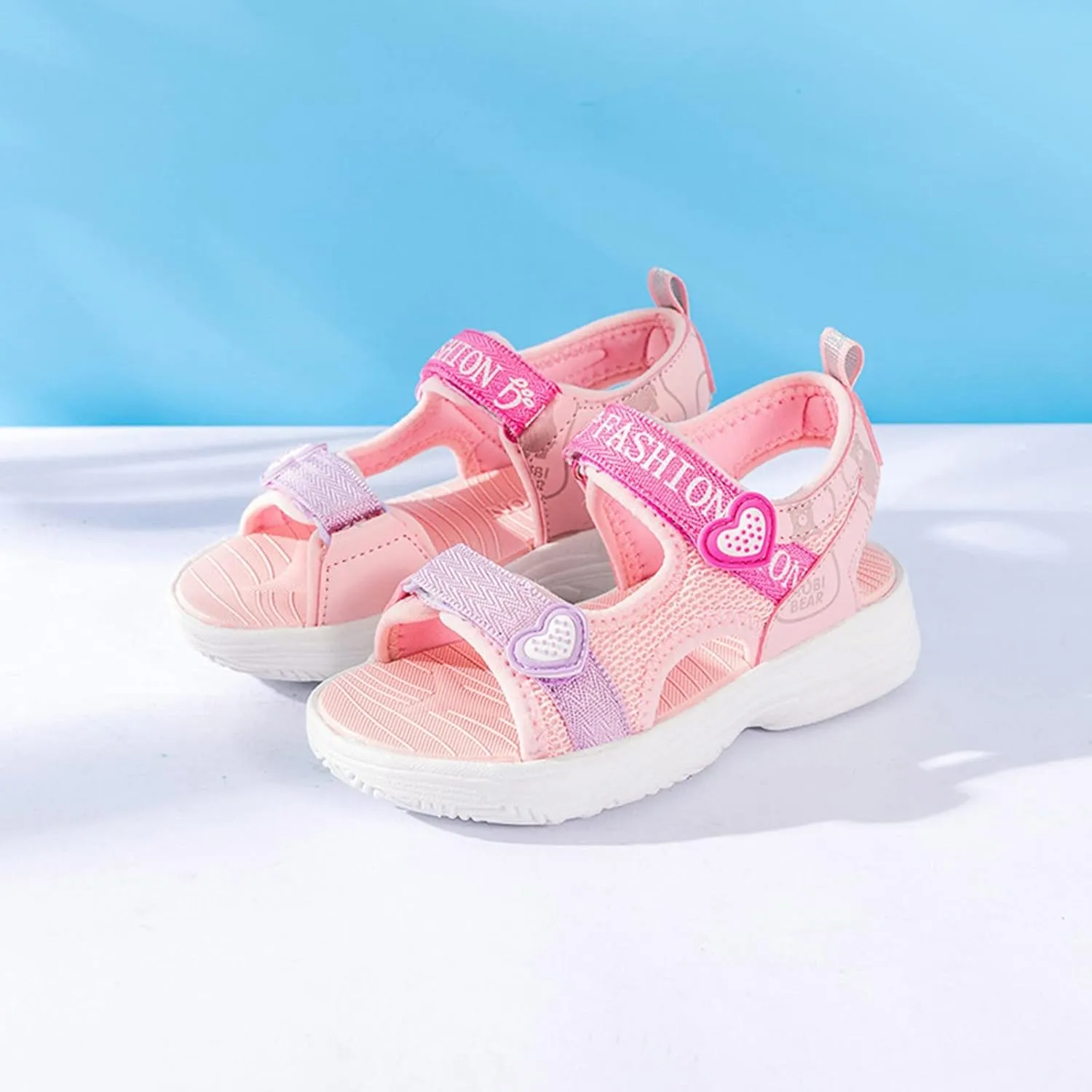 Boys Girls Sandals Adjustable Double Strap Open-Toe Athletic Lightweight Unisex Child Summer Outdoor Sport Sandals