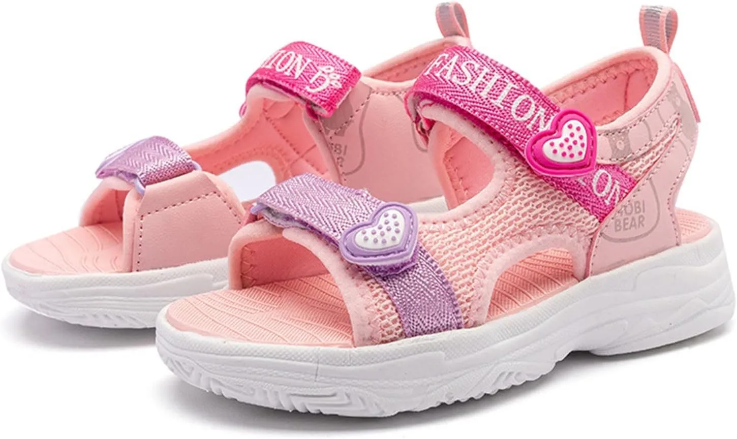 Boys Girls Sandals Adjustable Double Strap Open-Toe Athletic Lightweight Unisex Child Summer Outdoor Sport Sandals