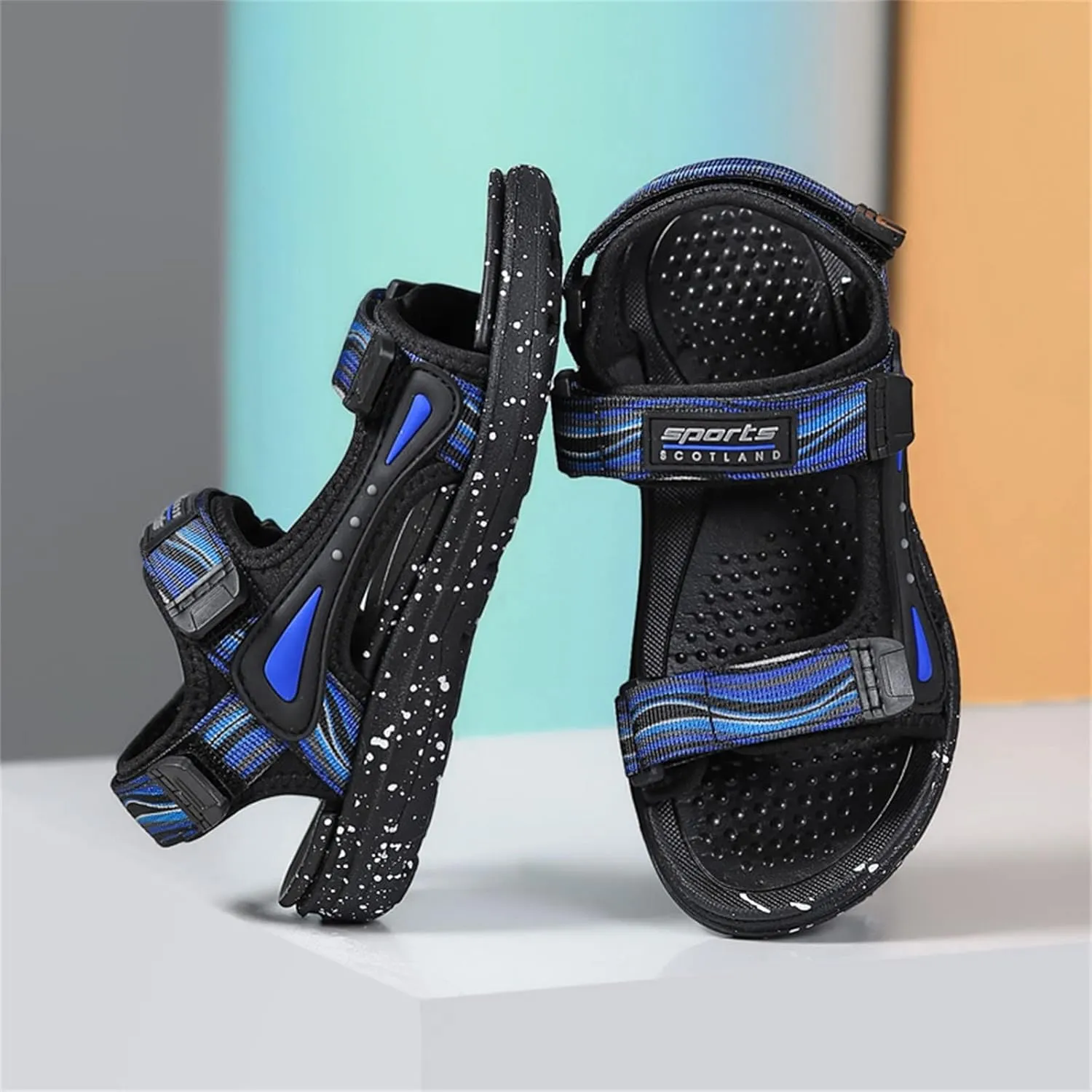 Boys Sports Sandals Kids Outdoor Hiking Beach Open Toe Lightweight Breathable Non Slip On Sandals for Toddler