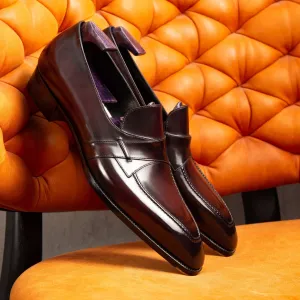 Brown Leather Ibiza Slip On Crossed Component Loafers - AW24