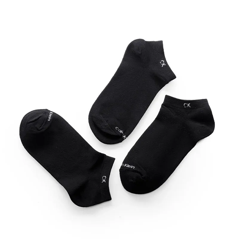 CALVIN KLEIN COTTON ANKLE 3-PACK SOCKS SU19