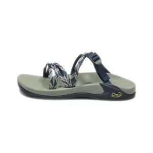 Chaco Flat Sandals Canvas Blue Colour For Women