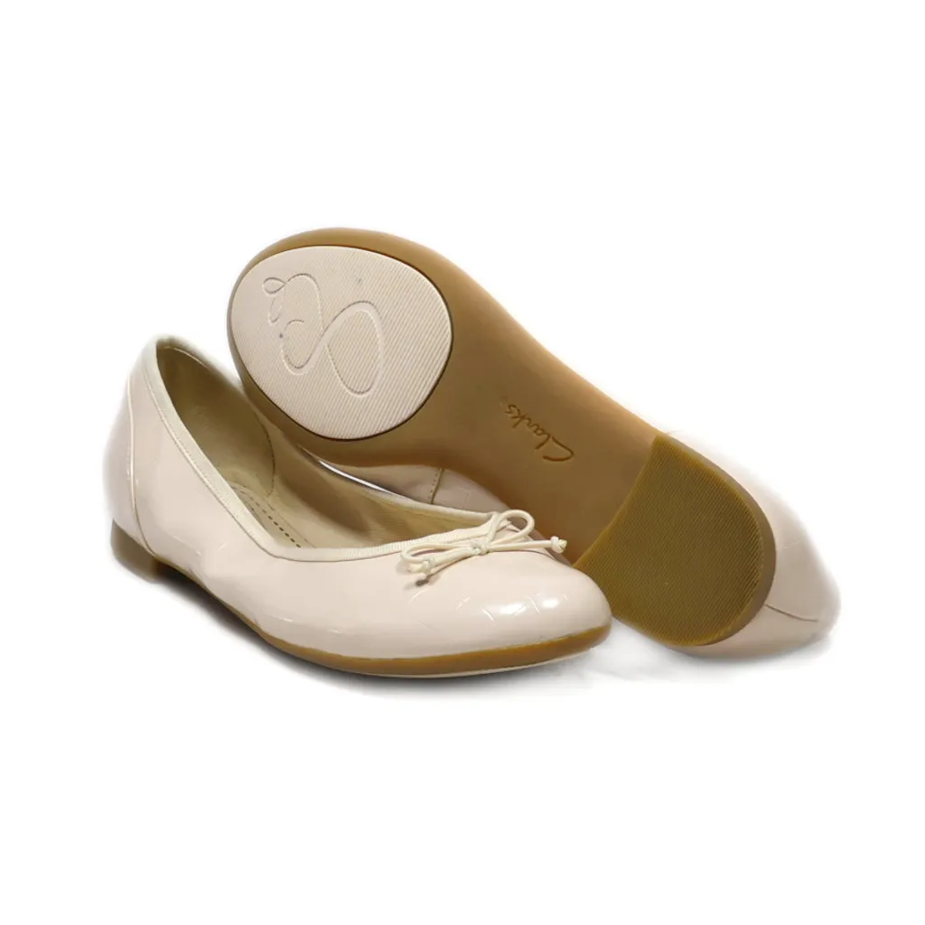 Clarks Ballerinas Leather Beige Colour For Women