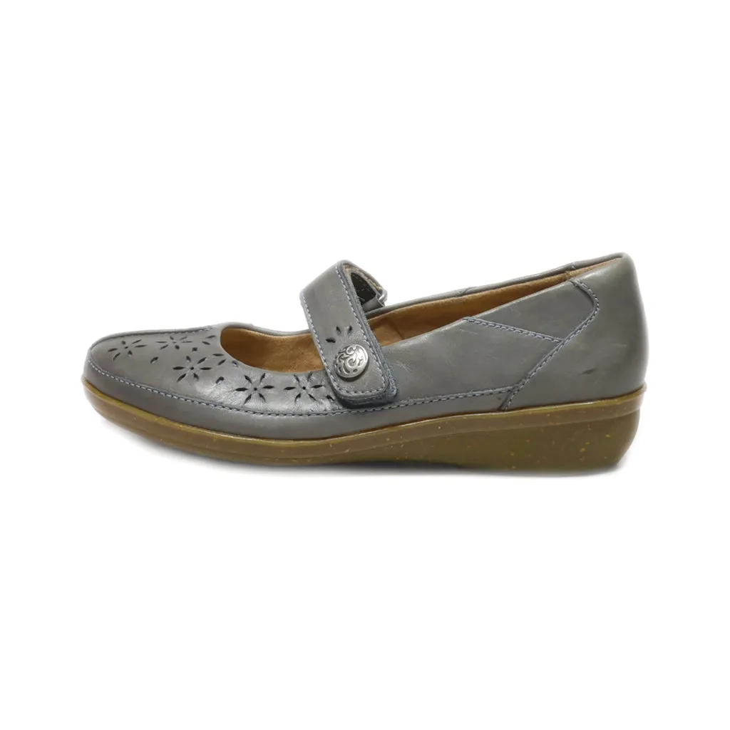 Clarks Ballerinas Leather Grey Colour For Women