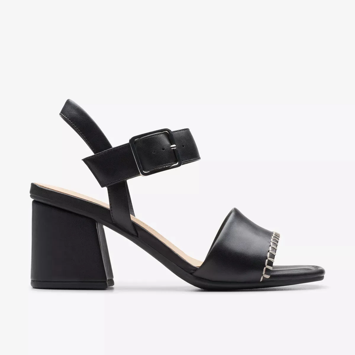 Clarks: Siara Buckle in Black Leather