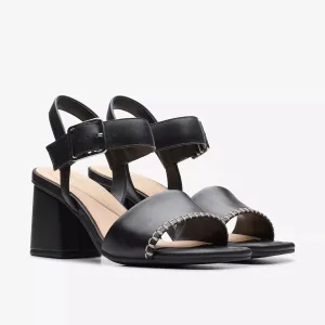 Clarks: Siara Buckle in Black Leather