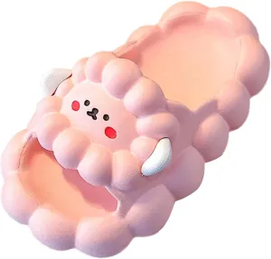 Cute Slide Sandals Kawaii Slippers Non-Slip Bathroom Spa Shower Sandals Comfort Lightweight Summer Water Shoes