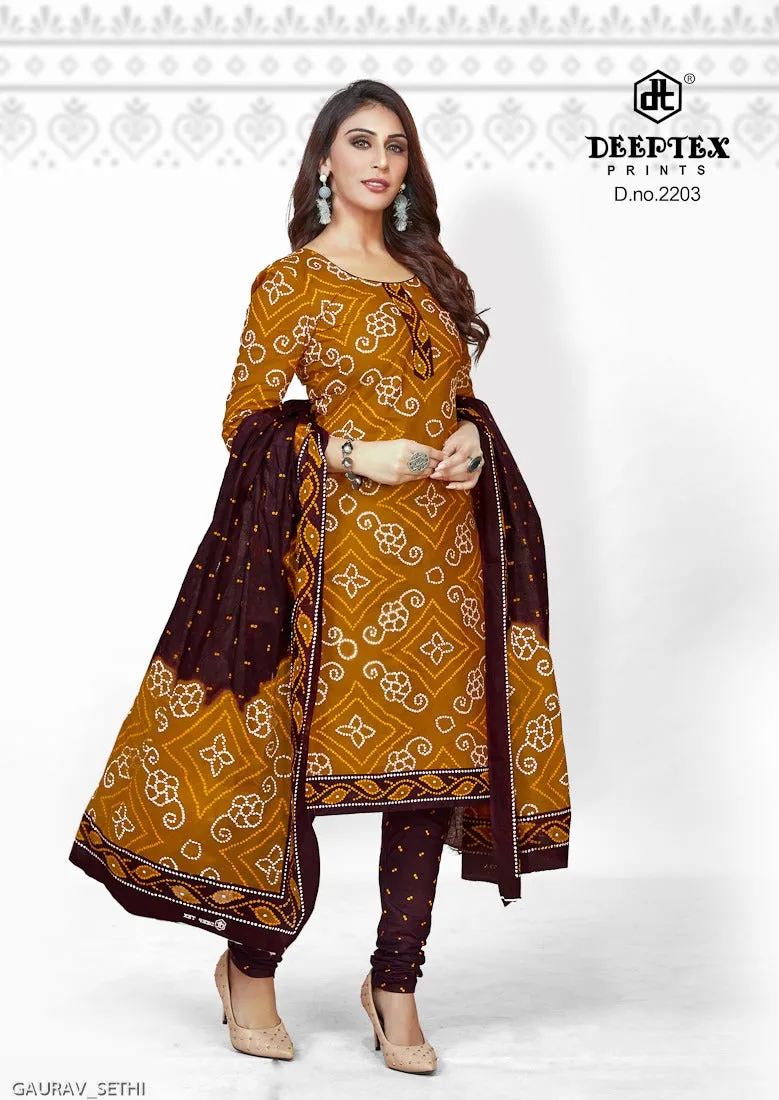 Deeptex Presents Chunari Vol 22 Cotton Casual Wear Salwar Suits