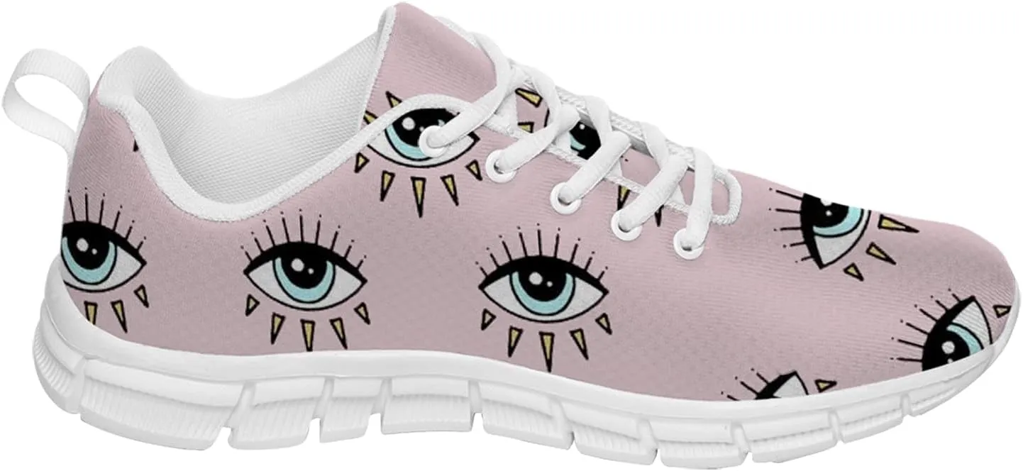 Evil Eye Womens Mens Running Shoes Non-Slip Tennis Shoes Sport Gym Bowling Shoes Gifts for Friends