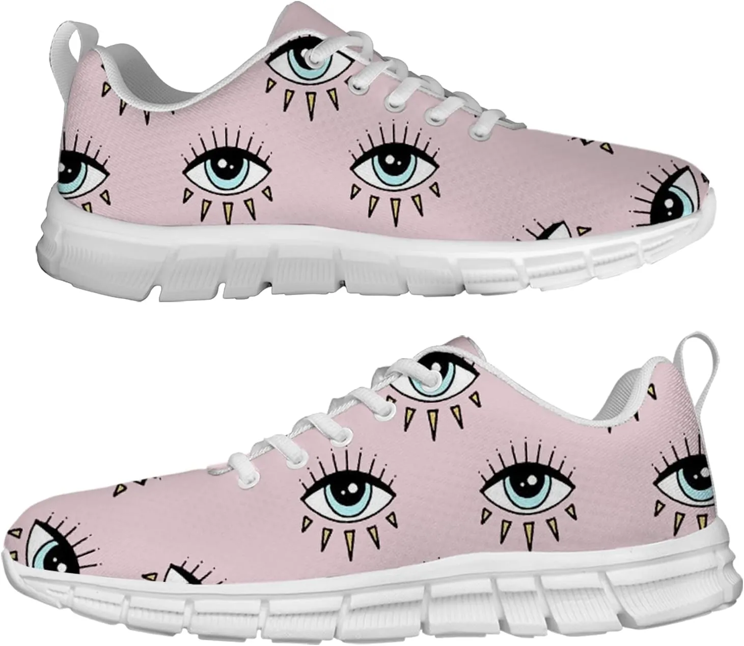 Evil Eye Womens Mens Running Shoes Non-Slip Tennis Shoes Sport Gym Bowling Shoes Gifts for Friends