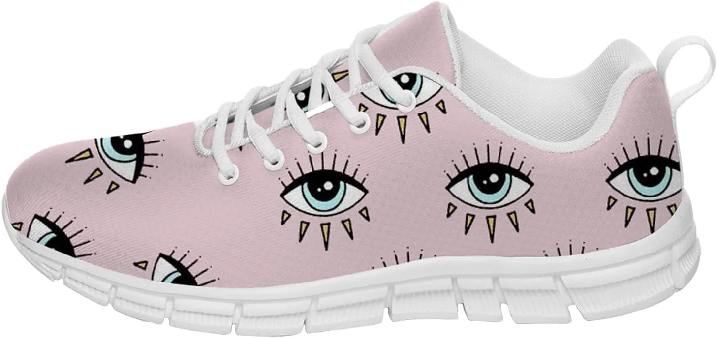 Evil Eye Womens Mens Running Shoes Non-Slip Tennis Shoes Sport Gym Bowling Shoes Gifts for Friends