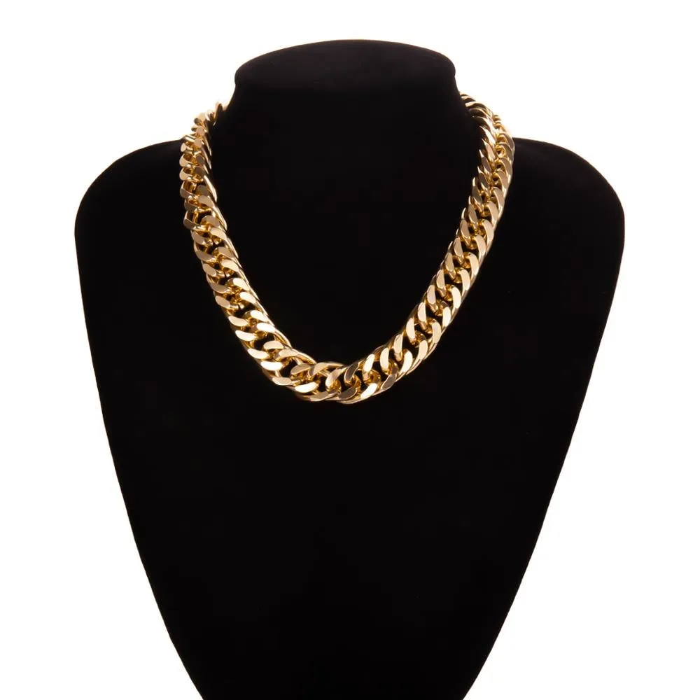 Exaggerated Heavy Metal Big Thick Chain Choker Necklaces