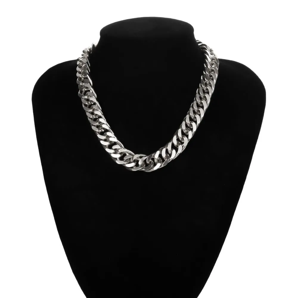 Exaggerated Heavy Metal Big Thick Chain Choker Necklaces