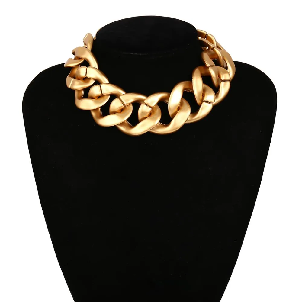 Exaggerated Heavy Metal Big Thick Chain Choker Necklaces