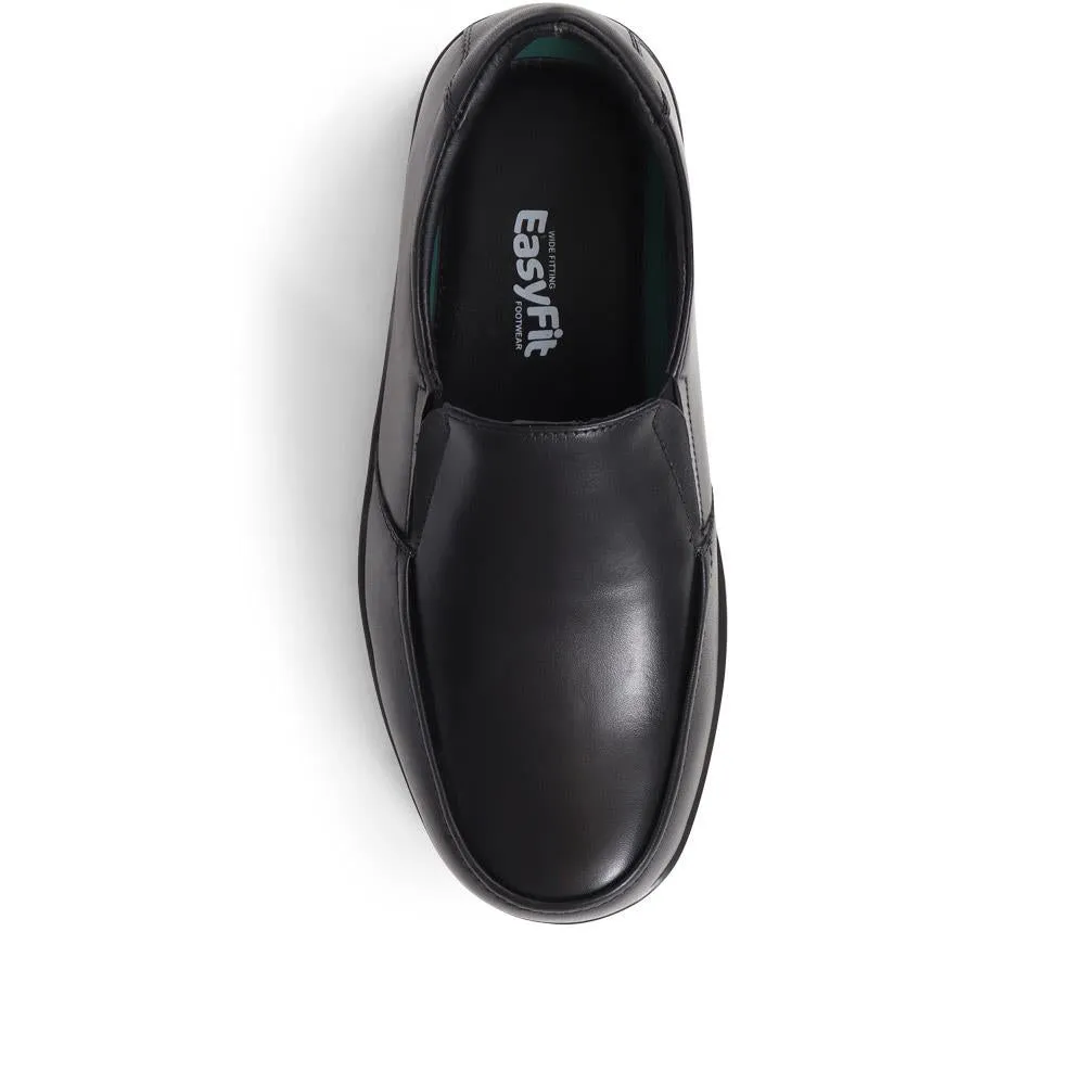 Extra Wide Fit Smart Leather Slip-Ons - DELROSSO / 324 141