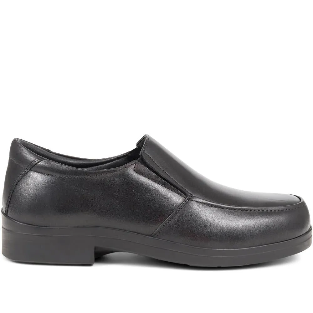 Extra Wide Fit Smart Leather Slip-Ons - DELROSSO / 324 141