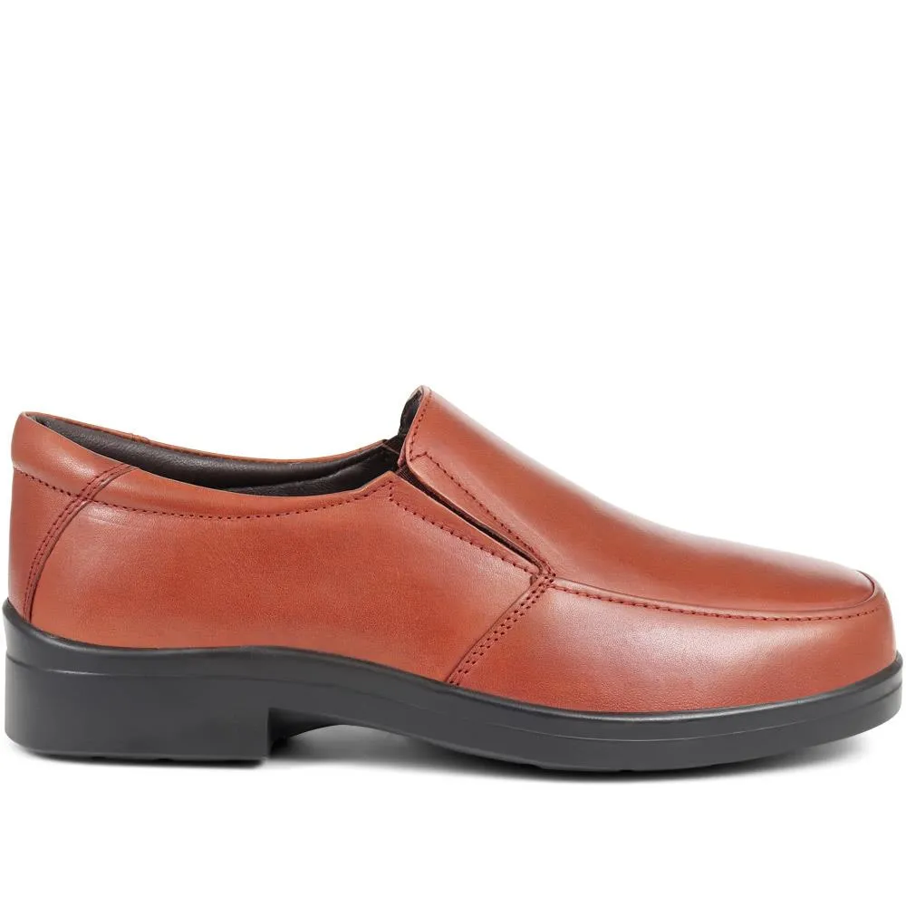 Extra Wide Fit Smart Leather Slip-Ons - DELROSSO / 324 141