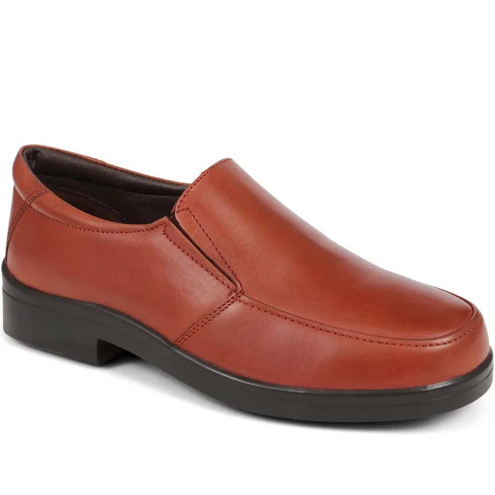 Extra Wide Fit Smart Leather Slip-Ons - DELROSSO / 324 141