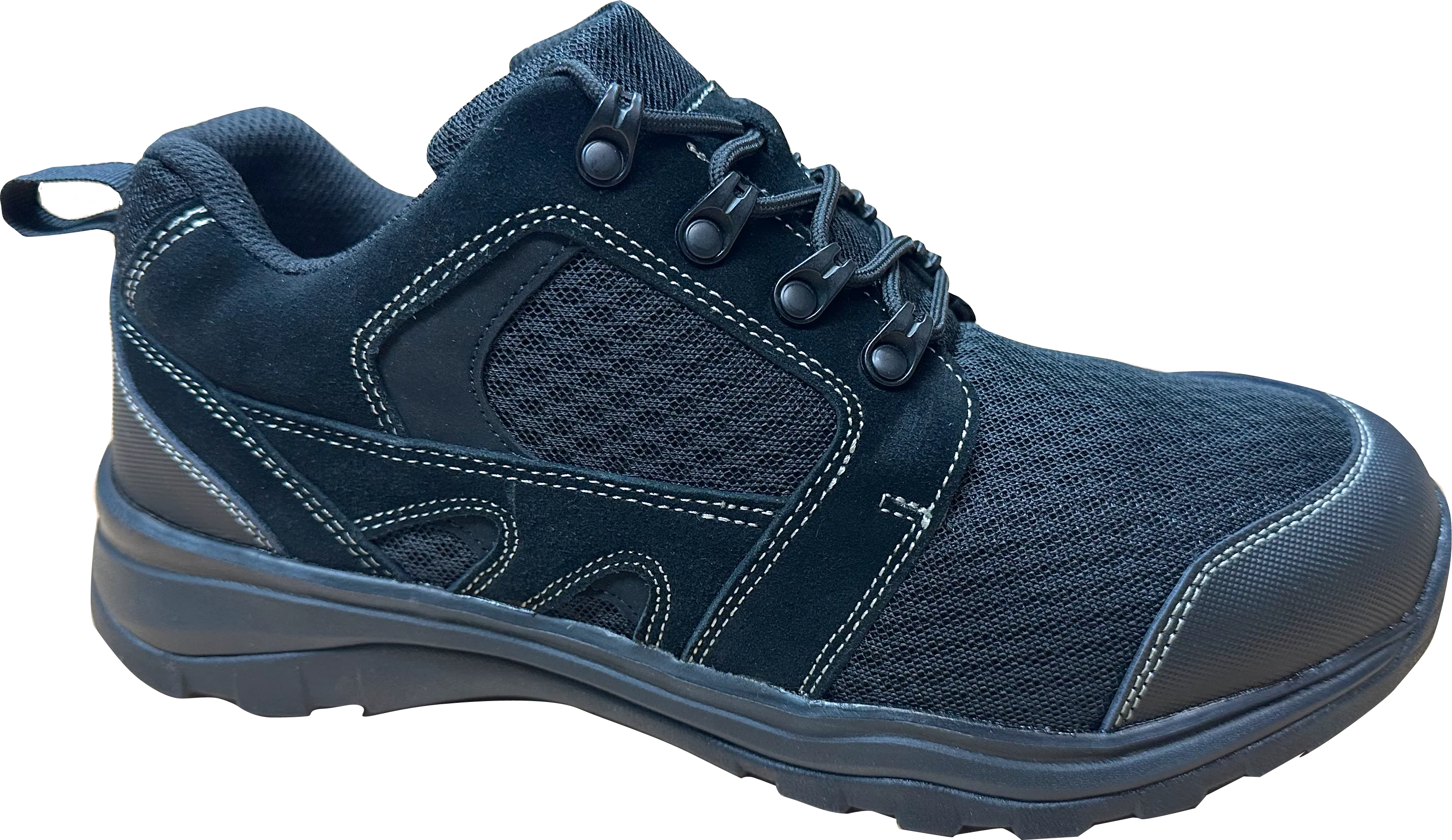 FITec  9718 Black - Men's Mesh Athletic walking Shoe with Laces