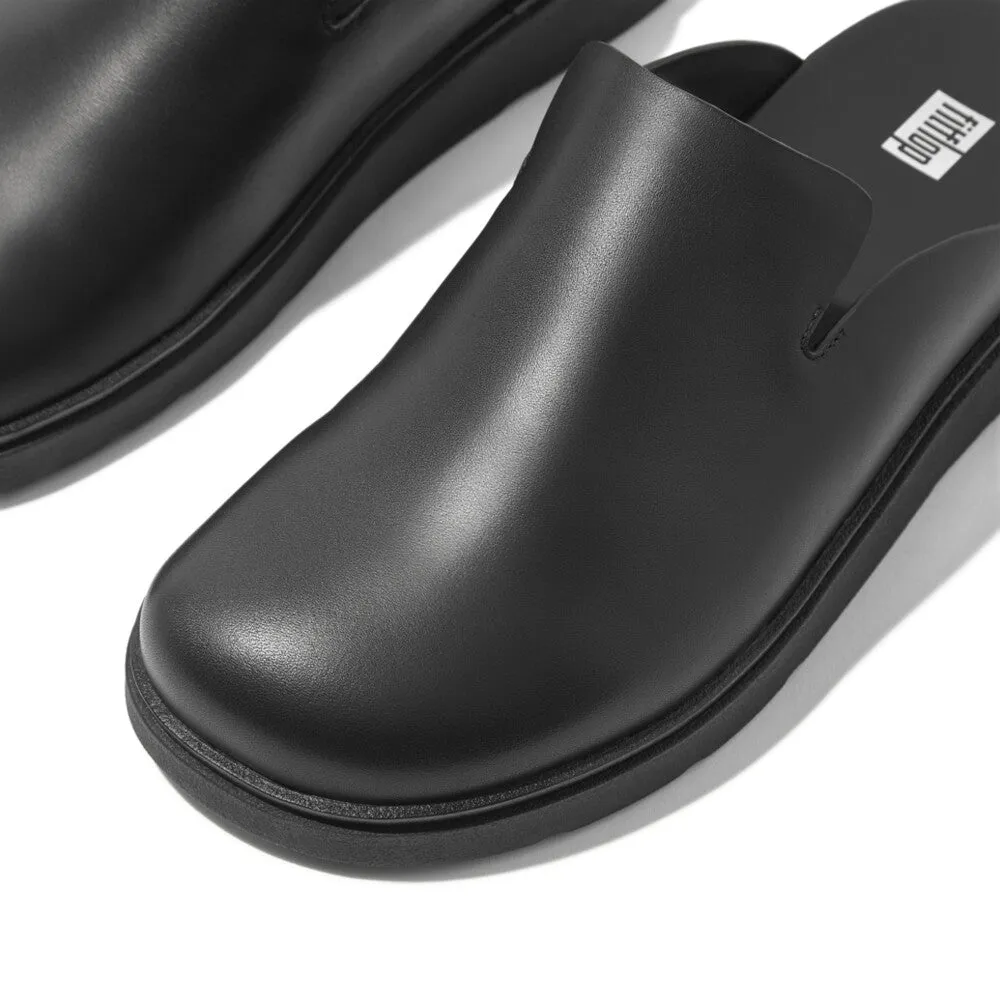 FitFlop Gen-FF Mens Leather Mules Black