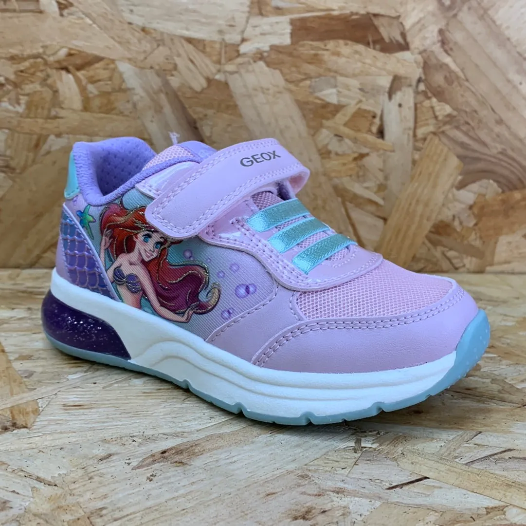 Geox Kids Disney The Little Mermaid Trainers - Pink / Watersea