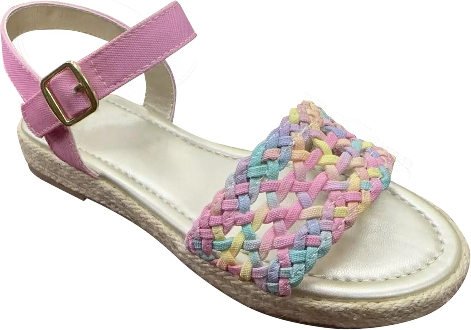 Girls Braided Strap Sandals Cute Dress Flat Shoes Summer Shoes for Everyday Wear XX698