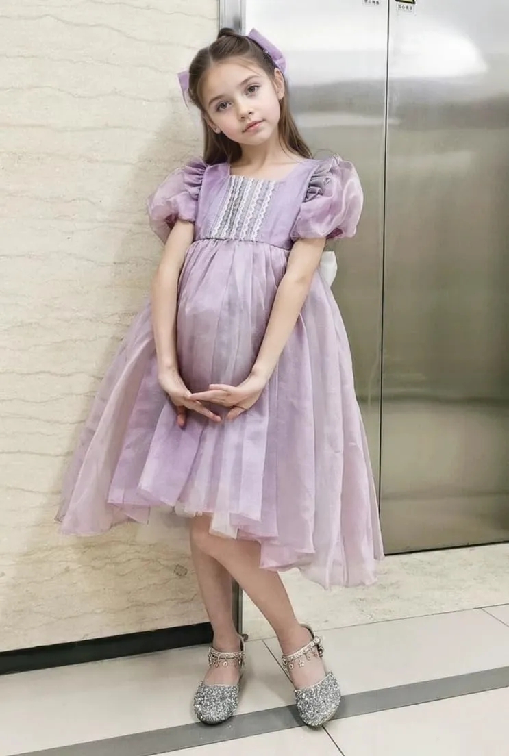 Girls Sandals Princess Low Heels Dress Shoes Sequins Flower Wedding Party Dance Pump Shoe for Toddler Little Kid