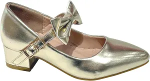 Girls Sparkly Dress Shoes Mary Jane Shoes Bow Wedding Princess Pumps TR323