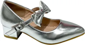 Girls Sparkly Dress Shoes Mary Jane Shoes Bow Wedding Princess Pumps TR323