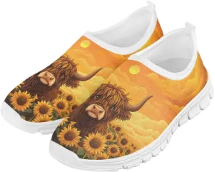 Girls Tennis Shoes Cute Shoes for Girls Slip On Sneakers Active Mesh Shoes