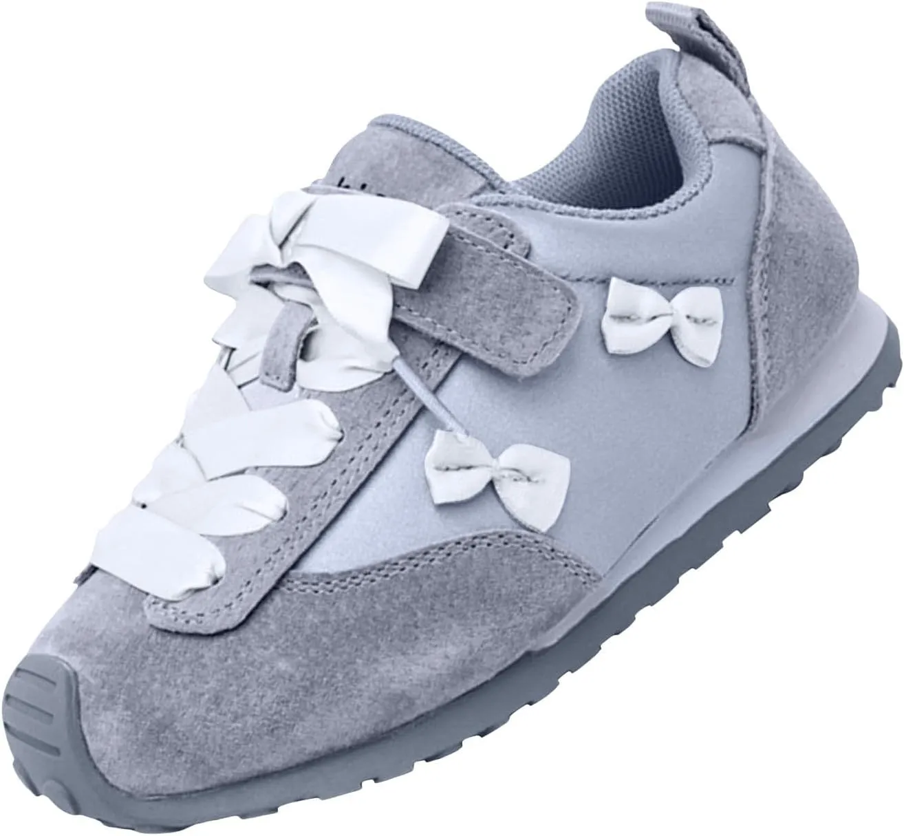 Girls Toddler Casual Sneakers Fashion Bow Walking Shoes Breathable Soft Sole Lightweight Footwear Girls Toddler Sneakers