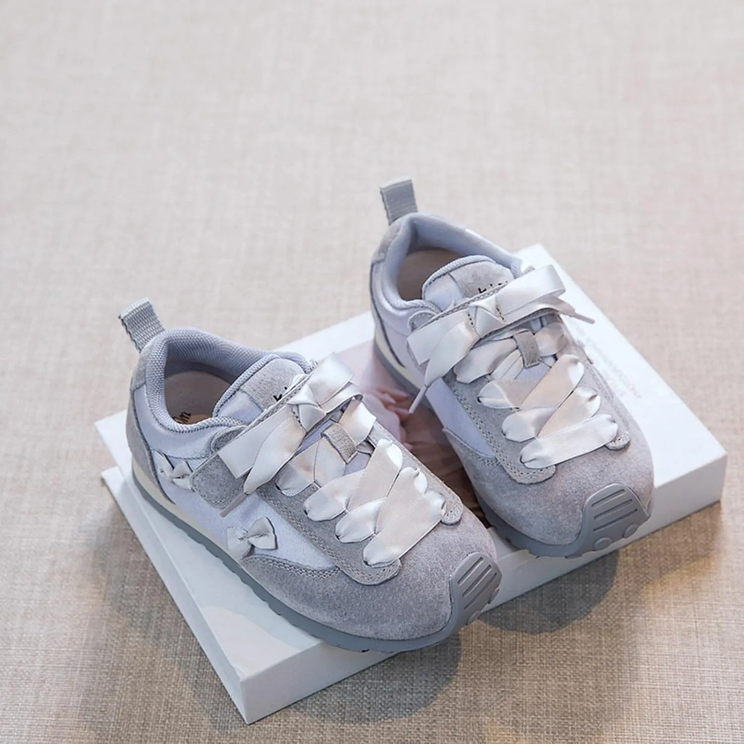 Girls Toddler Casual Sneakers Fashion Bow Walking Shoes Breathable Soft Sole Lightweight Footwear Girls Toddler Sneakers