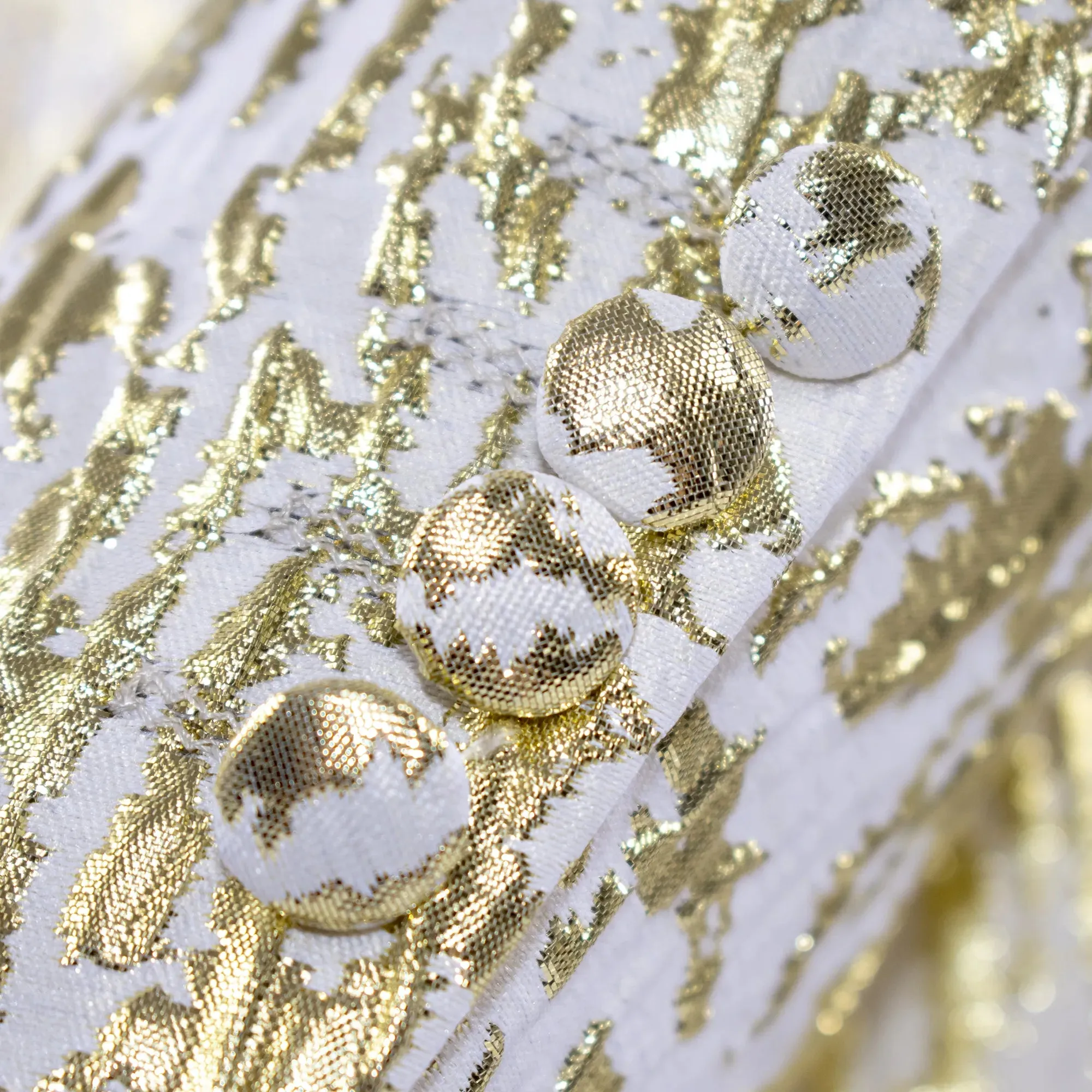 Gold Distressed Metallic 2-Piece Slim-Fit Tuxedo