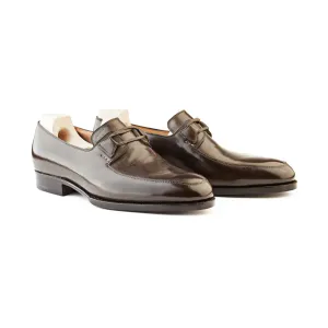 Goodyear Welted Barcelos Olive Green Leather Loafer With Violin Leather Sole