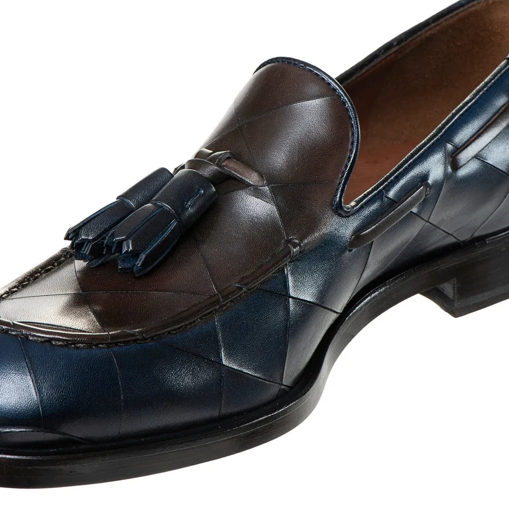 Goodyear Welted Vouzela Navy Blue Quilted Leather Loafer With Violin Leather Sole