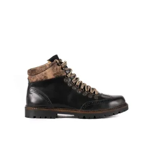 Haans Black Leather Boot