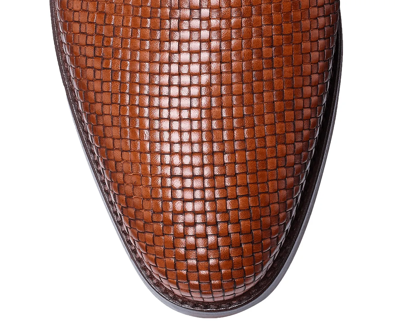 Height Increasing Tan Braided Leather Forst Loafers