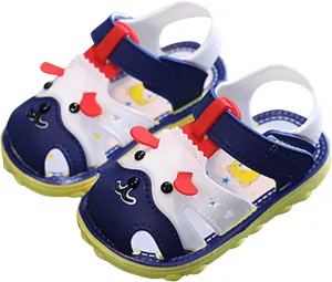 Infant Boys Girls Anti Slip Cartoon Dog Sandals for Outdoor Walking Closed Toe Soft Sole Sandals for 2025 Summer
