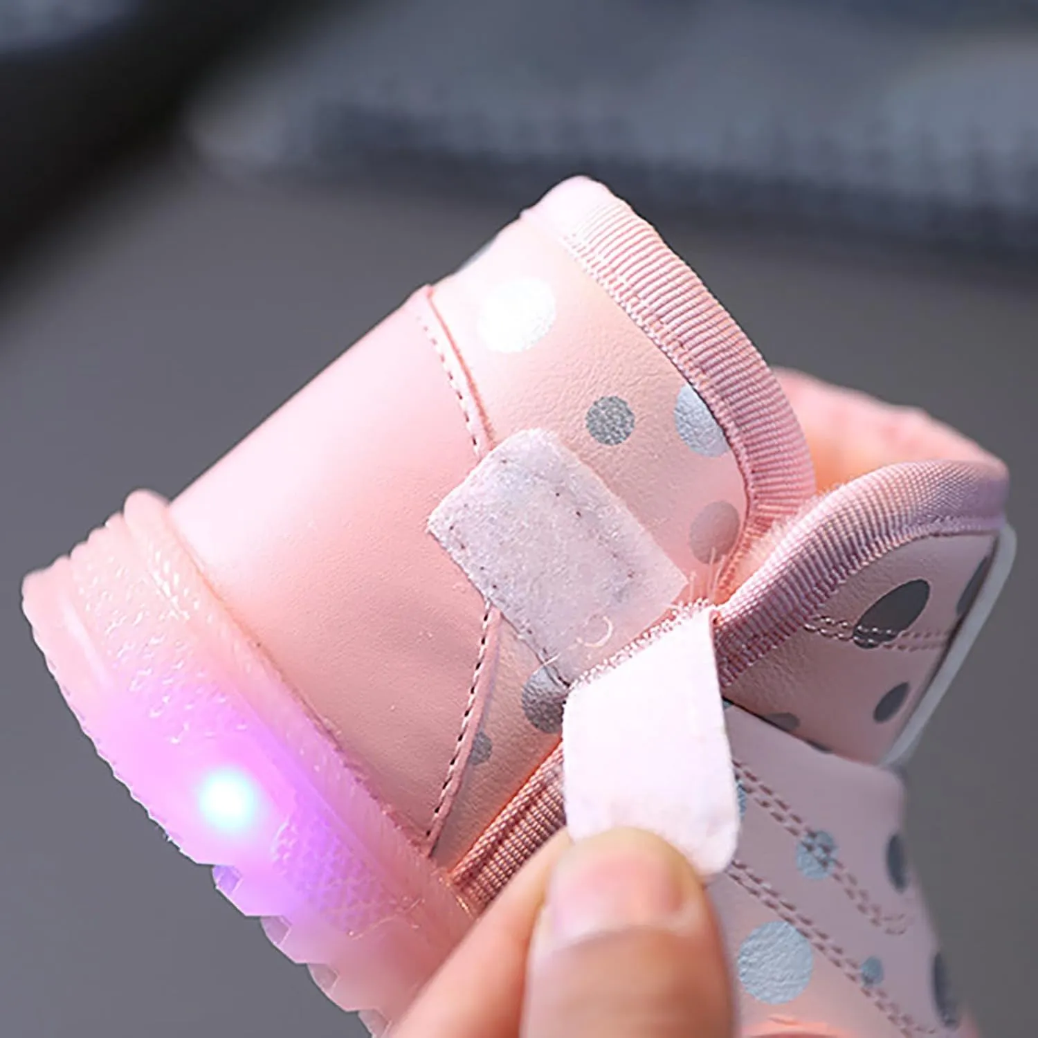Infant Boys Girls Thicken High Top Luminous Sneakers Fleece Plush Soft Lightweight Light Up Size 11 Kids Shoes Girls
