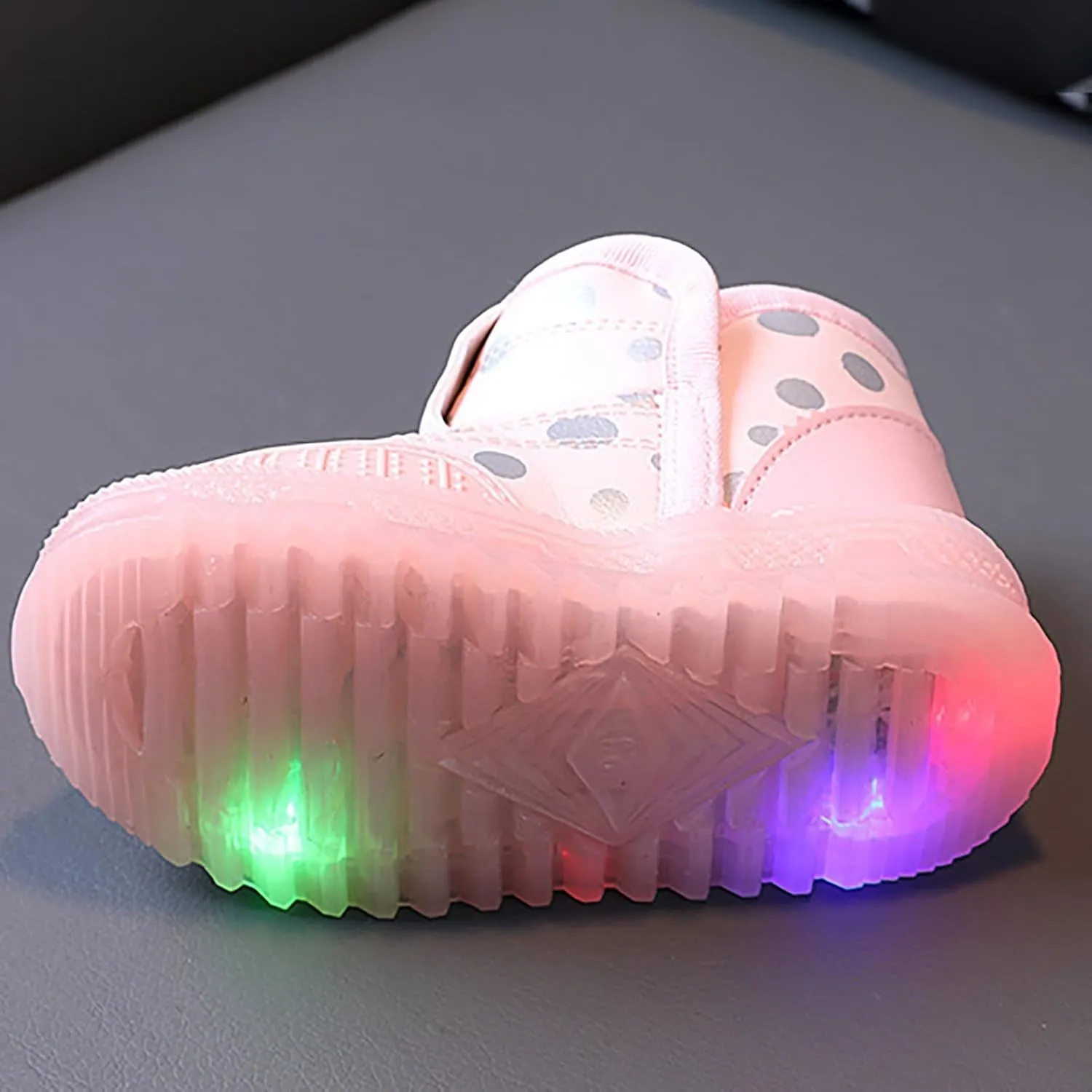 Infant Boys Girls Thicken High Top Luminous Sneakers Fleece Plush Soft Lightweight Light Up Size 11 Kids Shoes Girls