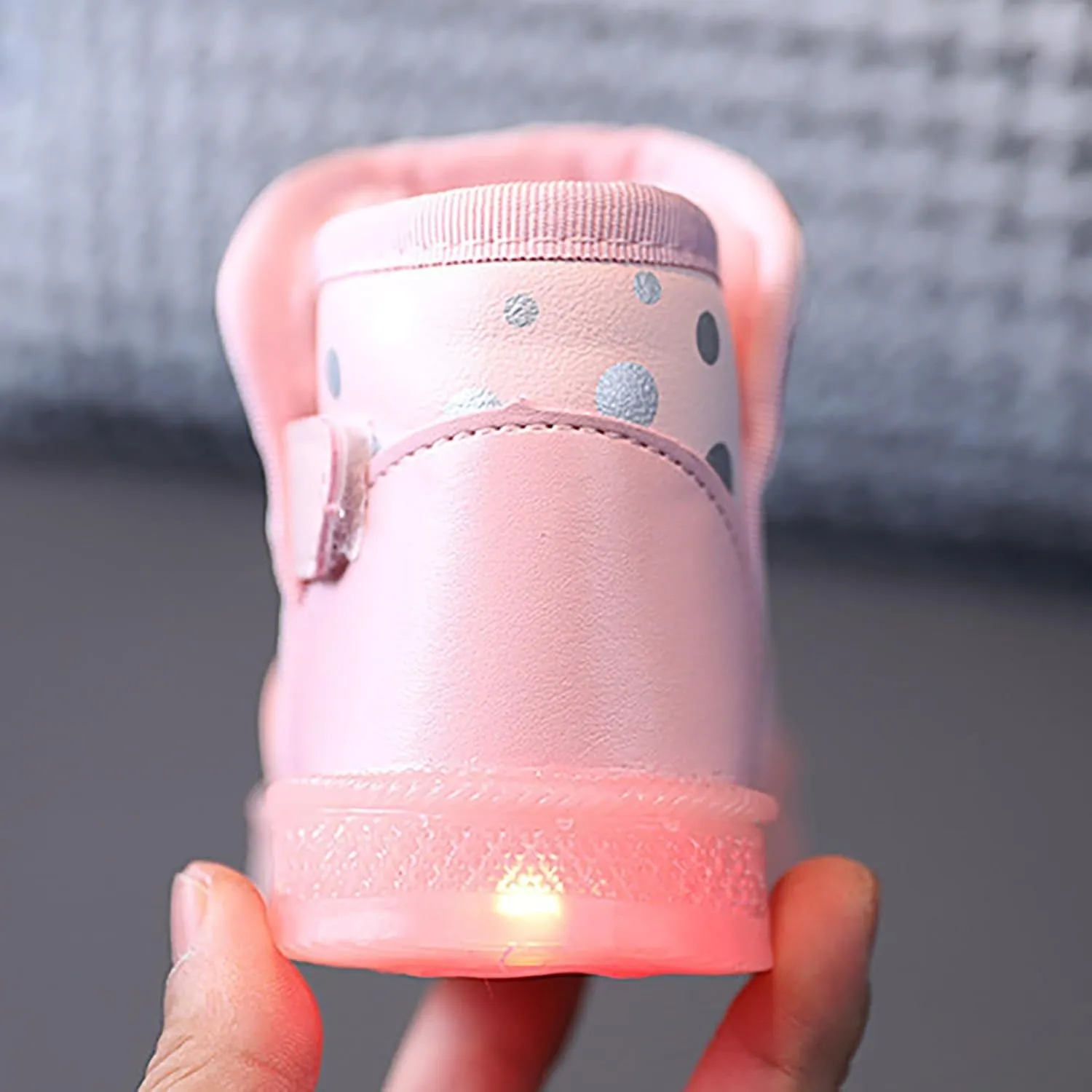 Infant Boys Girls Thicken High Top Luminous Sneakers Fleece Plush Soft Lightweight Light Up Size 11 Kids Shoes Girls